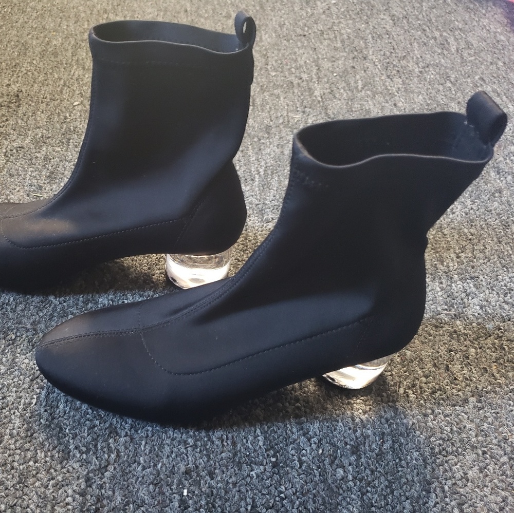 Kitten Heel Sock Boots